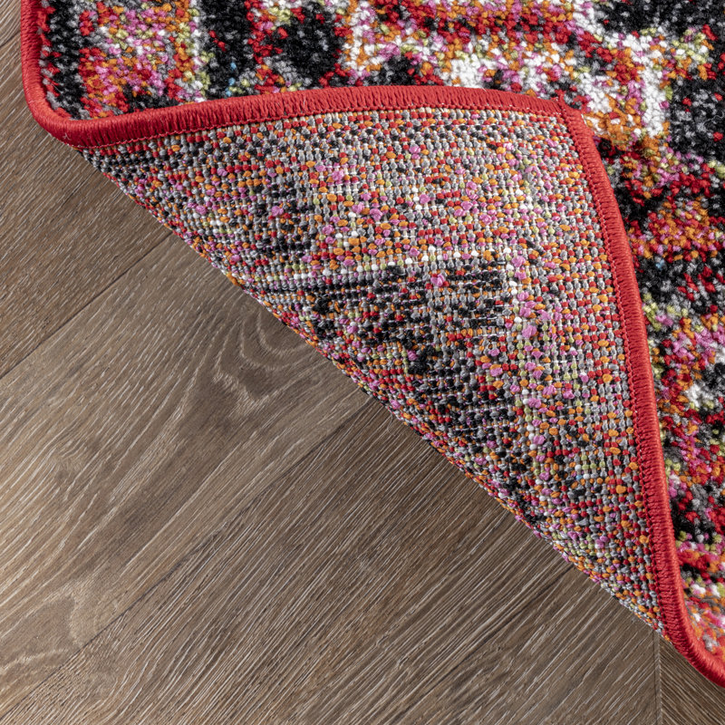 Tapis oriental à médaillon traditionnel Benhurst, Carré 6 pi