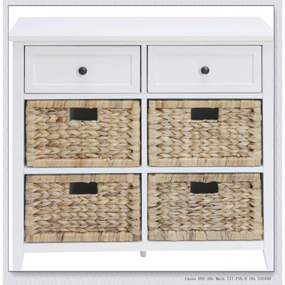 White 6-Drawer Console Cabinet