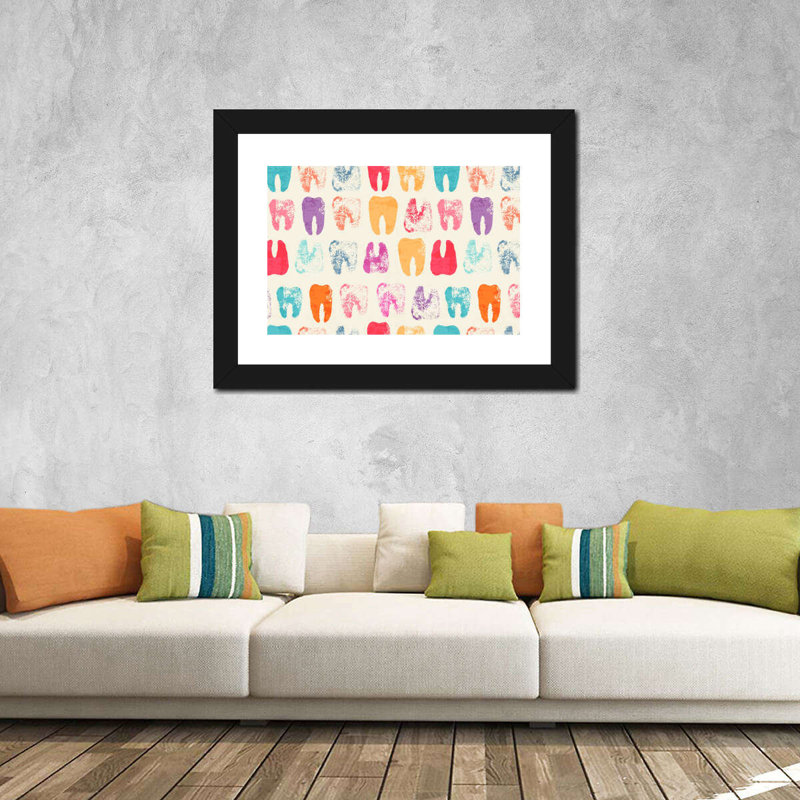 «Tooth Abstract», reproduction sur toile tendue, H 8 po x l 12 po x P 1 po