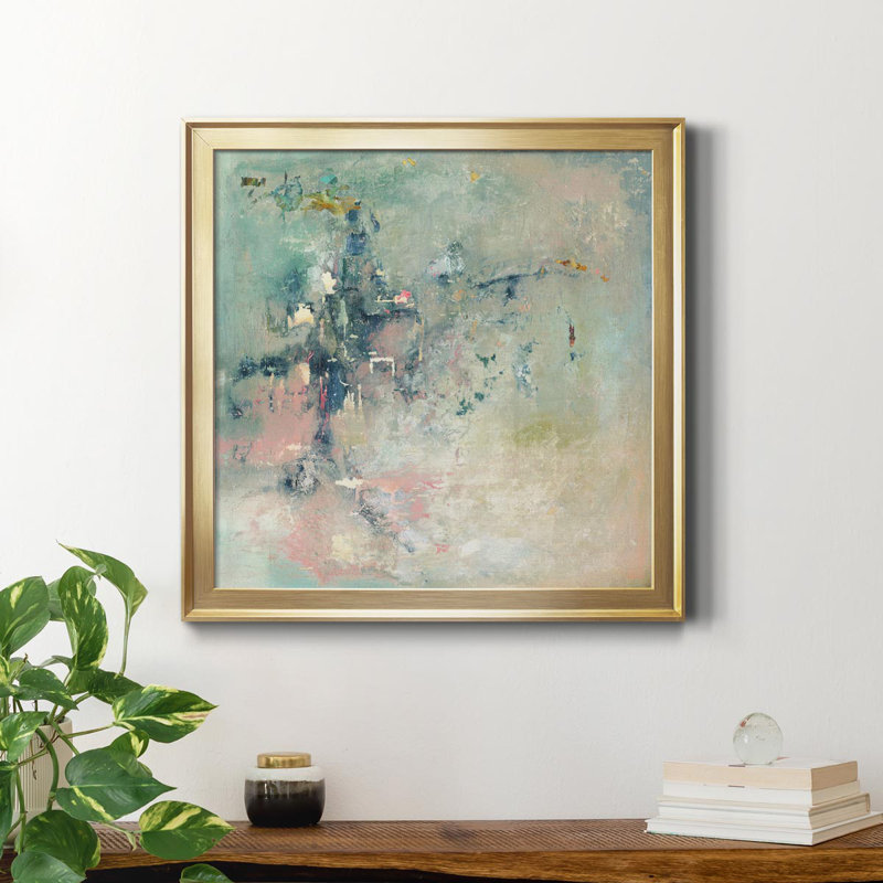 Transitions - Peinture sur toile encadrée, Or, H 34,5 po x l 34,5 po x P 1,5 po