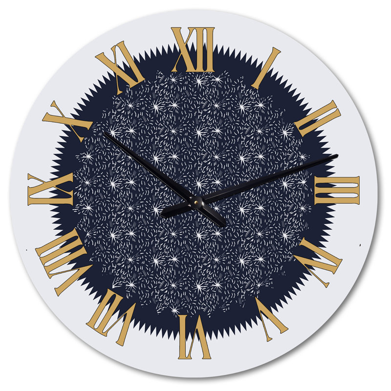 Horloge murale graphique Vintage Minimal Geometrics II, Très grand
