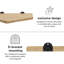 Tablettes flottantes en bois massif 3 pièces Glennon-2112558536