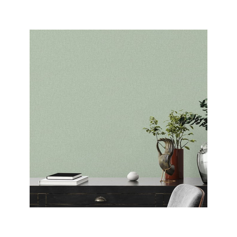 Flourish 10.05m x 53cm Textured Wallpaper Roll, Light Green