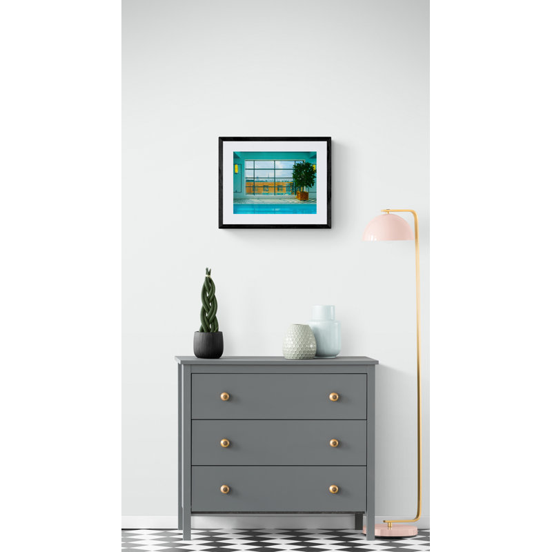 Aqua Marine Print by Vincent Dupont Blackshaw, Black Framed Paper, 17.2" H  x 21.2" W 