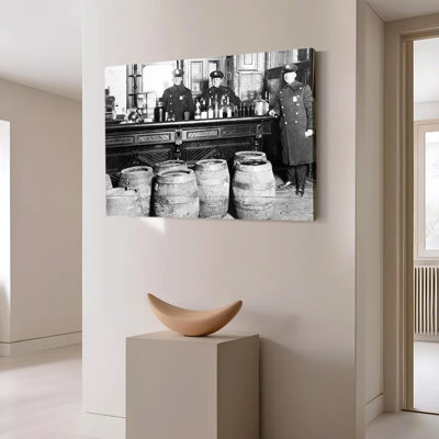 Prohibition Era Police Raid Speakeasy Bar Vintage Photo Poster