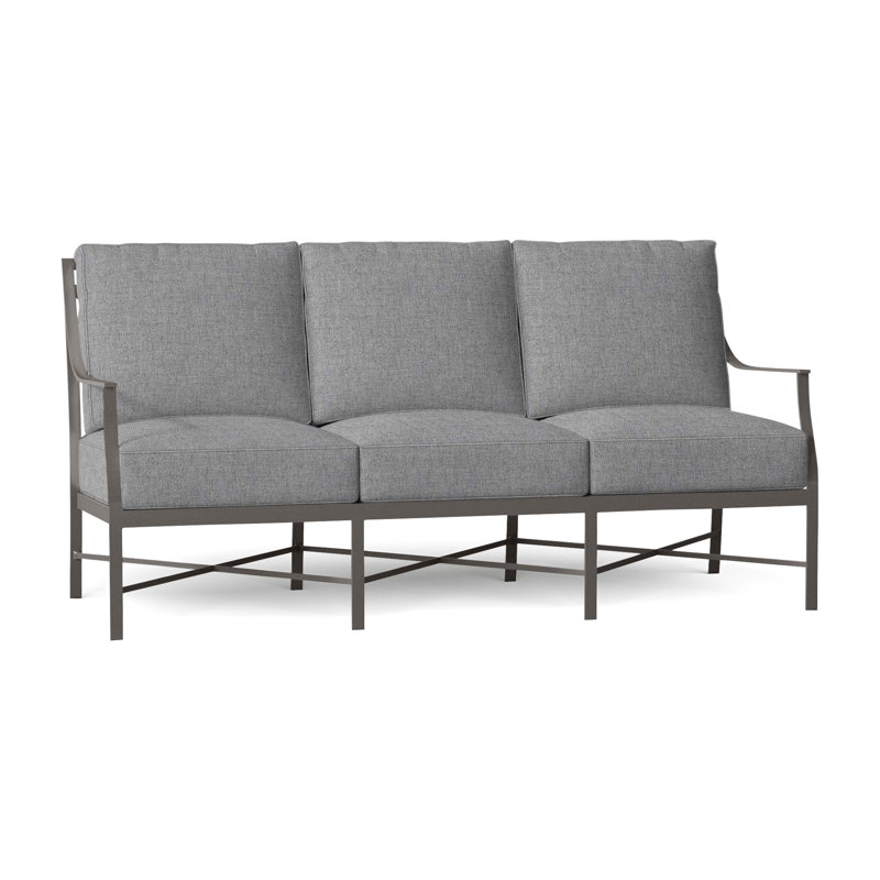 Monaco Aluminum Sofa - Slate Gray, Slate Gray, Welt, Verona Mist