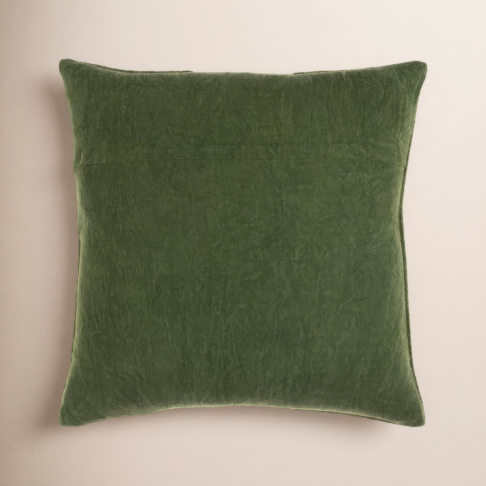 Dunbar Striped Cotton Pillow Cover, 20" x 20", Dark Green