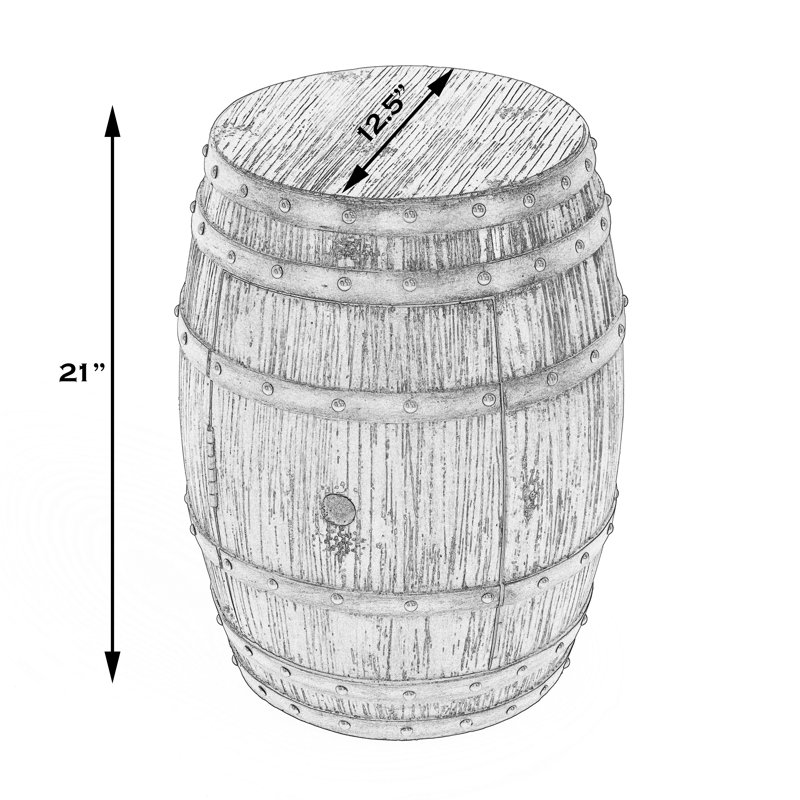 Calumet Rustic Barrel Side Table