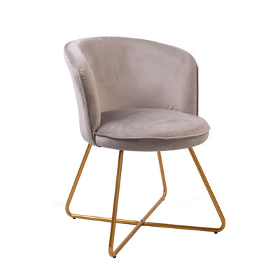 48cm H Velvet Upholstered Armchair