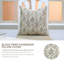 Housse de coussin en mélange de lin Fab divine, jeté, imprimé en bloc (Vishal, bleu) 20 po x 20 po-105986688-105986685-105986674