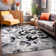 Rooshi Gray/Silver/Black Area Rug