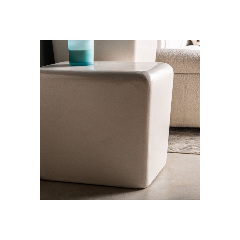 Vasto Stone End Table, 20" H x 23" W x 18" D