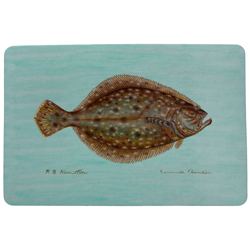 Tapis d'entrée / extérieur antidérapant Sirmans Flounder 26 po x 18 po