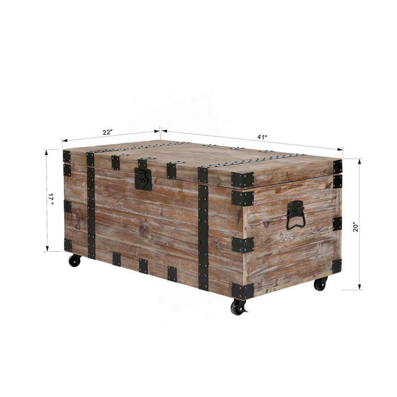 Trunk Table And Side Table, Set Of 3 Table Set