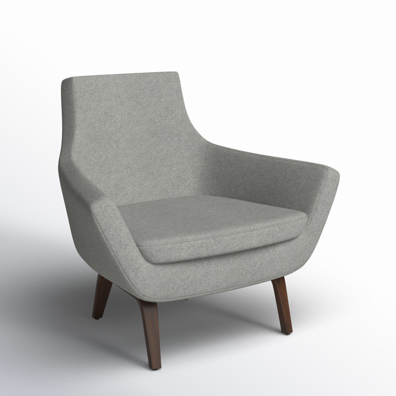 Lakewood Upholstered Accent Chair, Silver Wool