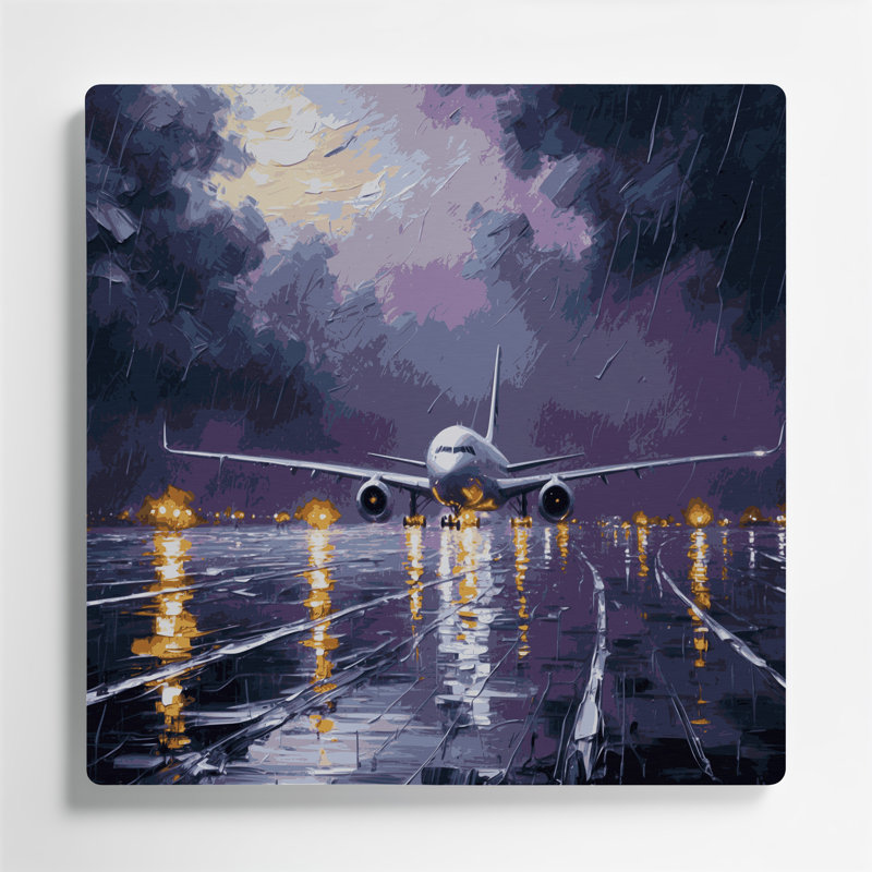 Transport, art mural gris et scènes de piste, 16" H x 16" W