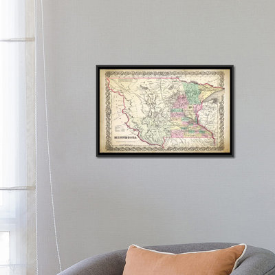 «Minnesota Map», impression sur toile