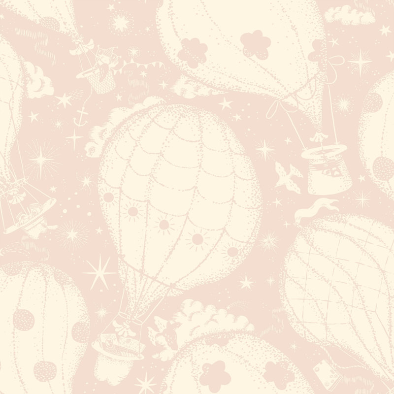 Galerie Resan Ballongerna Hot Air Baloons Wallpaper, Pink