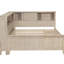 Lit de jour en bois pleine grandeur avec rangement et 3 tiroirs, finition lait blanc antique, fabrication fiable pour une utilisation durable-1186749587
