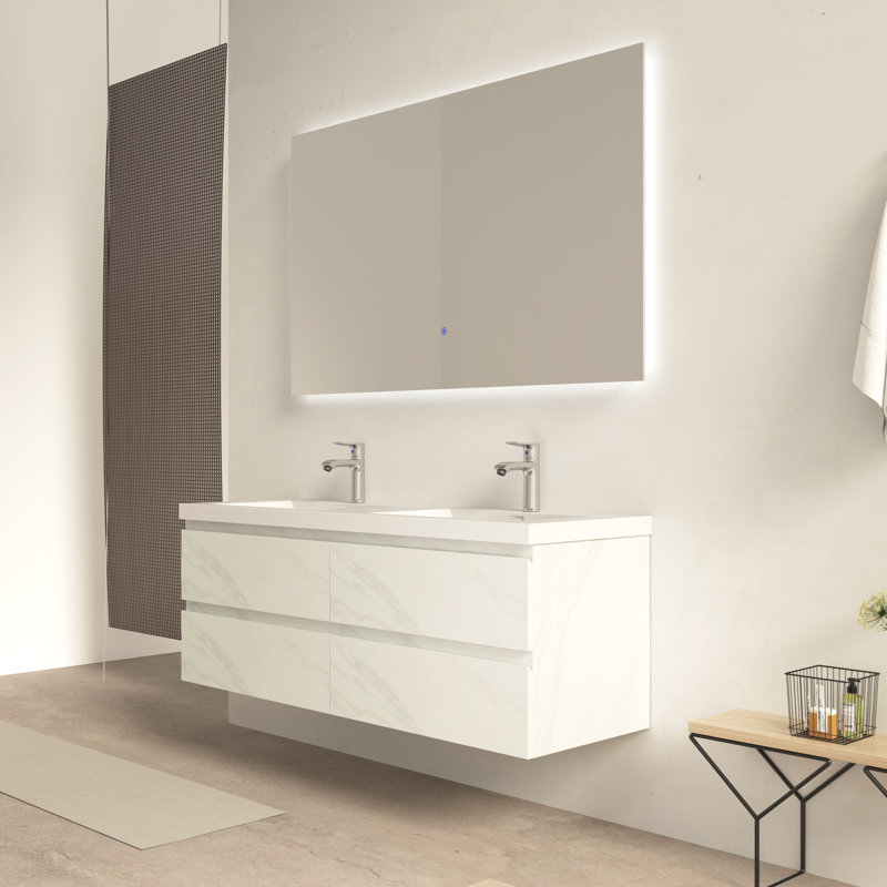 Meuble-lavabo mural 60 po à double paroi 60 po, 60"