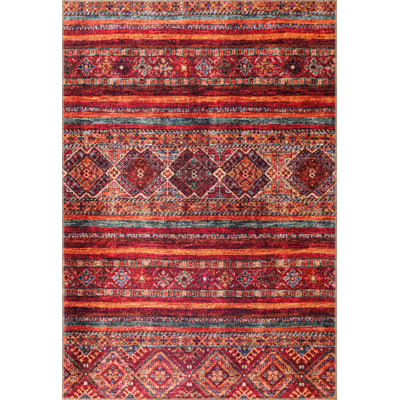 Oriental Cotton and Chenille Flatweave Area Rug