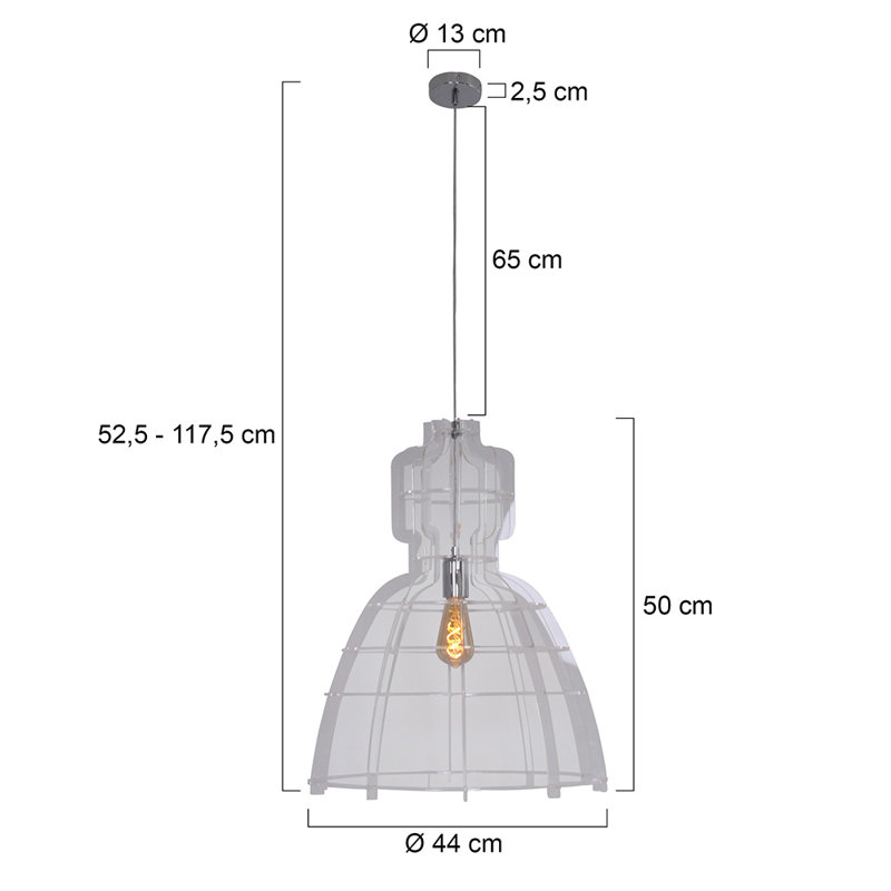 Troisi 1 - Light Transparent Bulb Pendant