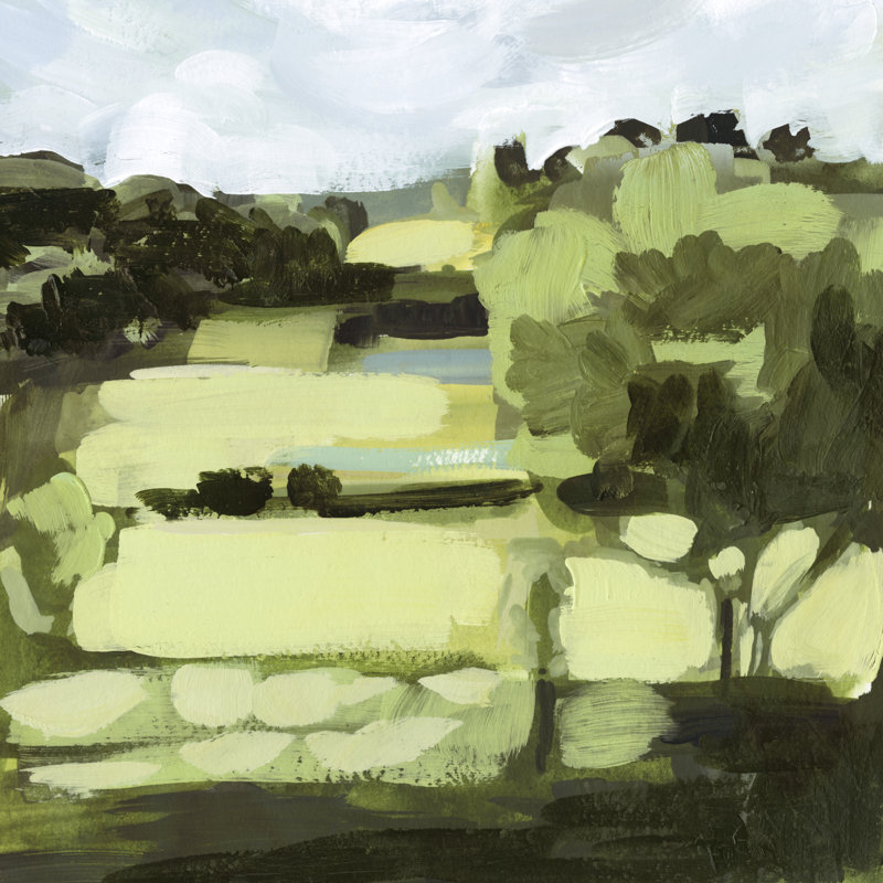 Verdant Daze I by Victoria Borges - Wrapped Canvas Painting, 91cm H x 91cm W 