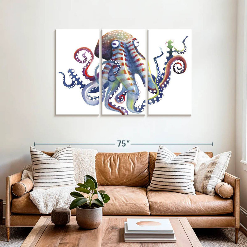 Brampt Striped Octopus, 36" H x 57" W