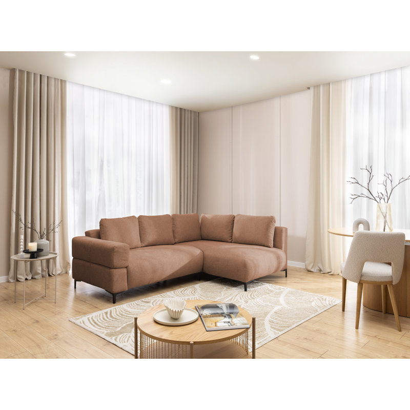 4 Seater Corner Sofa, Red, Right Hand Facing