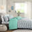 King/ King Comforter With Grey And Ornate Pillows Decorative Accents-116011276