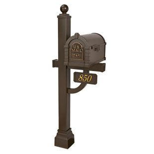 Keystone Deluxe Post and Mailbox Package - with Brass Eagle