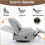 Fauteuil inclinable inclinable pivotant sans accoudoirs inclinable avec dossier réglable, repose-pieds et amp; Coussins pour petits espaces gris | Fer | Polyester