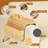 Foldable Sofa Armrest Tray With Storage, Anti-Slip Cup Holder & Coaster, Splash-Proof Remote Caddy For Snacks And Phones, (Natural)