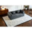 Lit convertible convertible en velours côtelé gris, cadre multifonctionnel à forme fixe 4 - 1, coussin cylindrique, plancher pour petits appartements, style décontracté avec fonction, revêtement en velours côtelé, cadre et salon