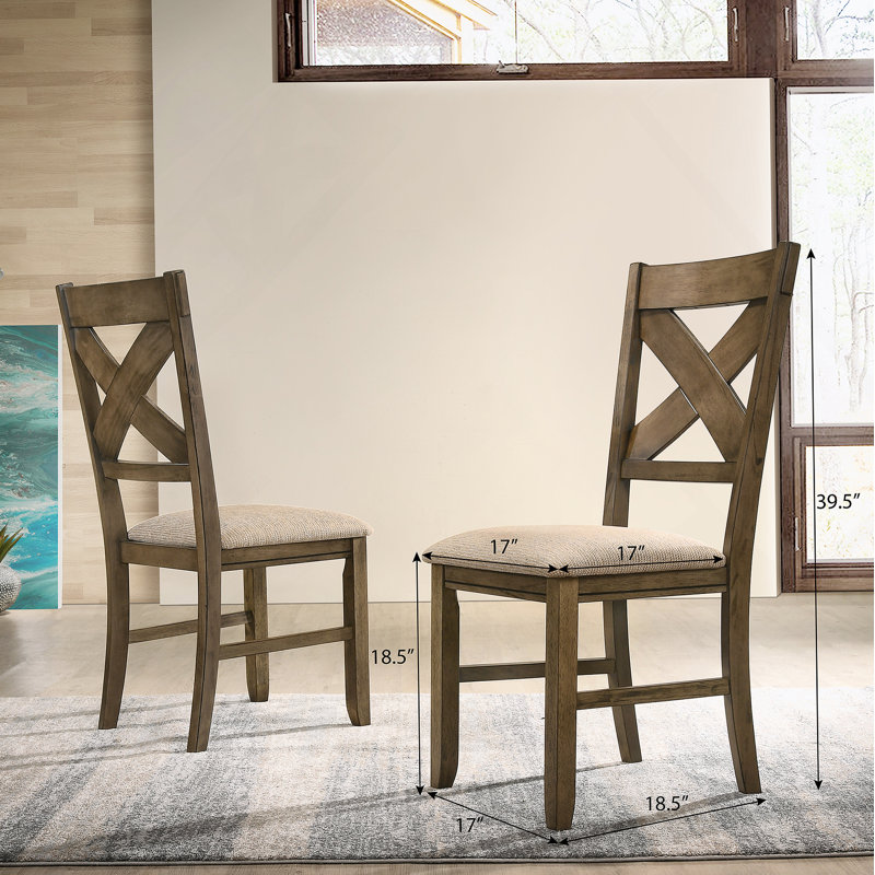 Ensemble de 2 chaises de salle à manger en tissu Raven