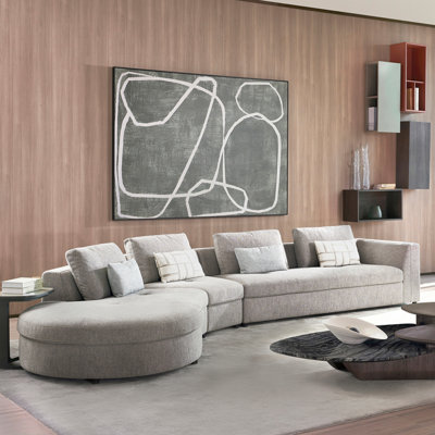 Modern L-Shaped Sectional Sofa with Chaise Lounge