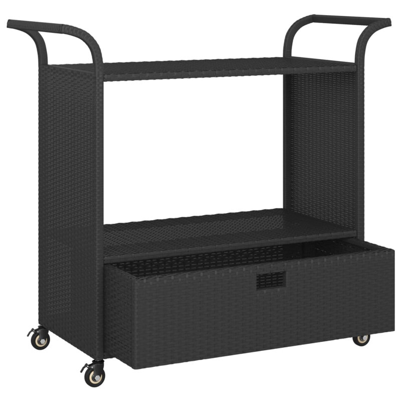 Serving Cart, Black, Black