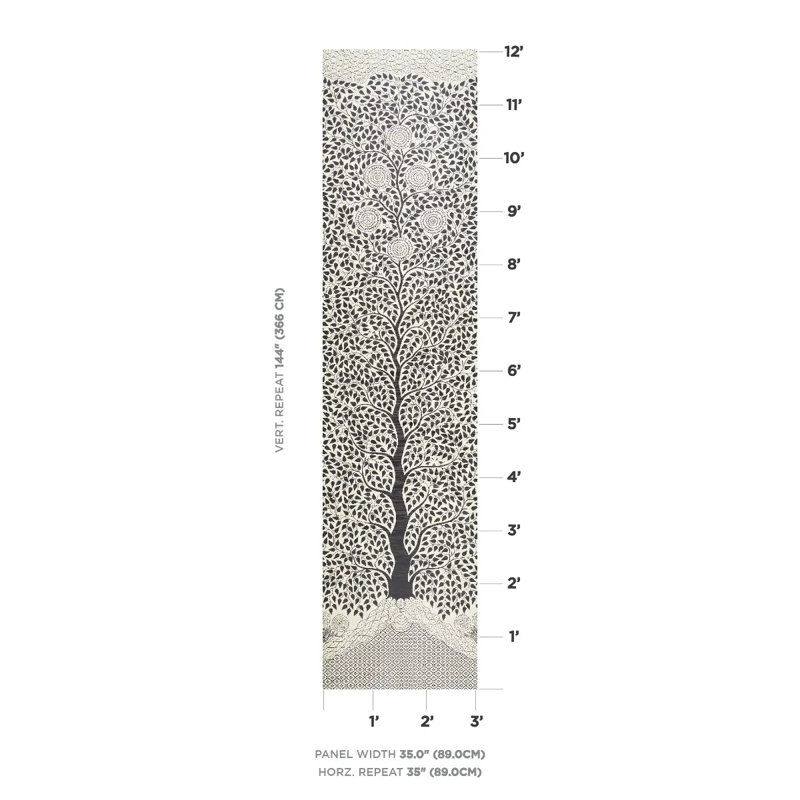 Panneau de sisal Kayon, Noir