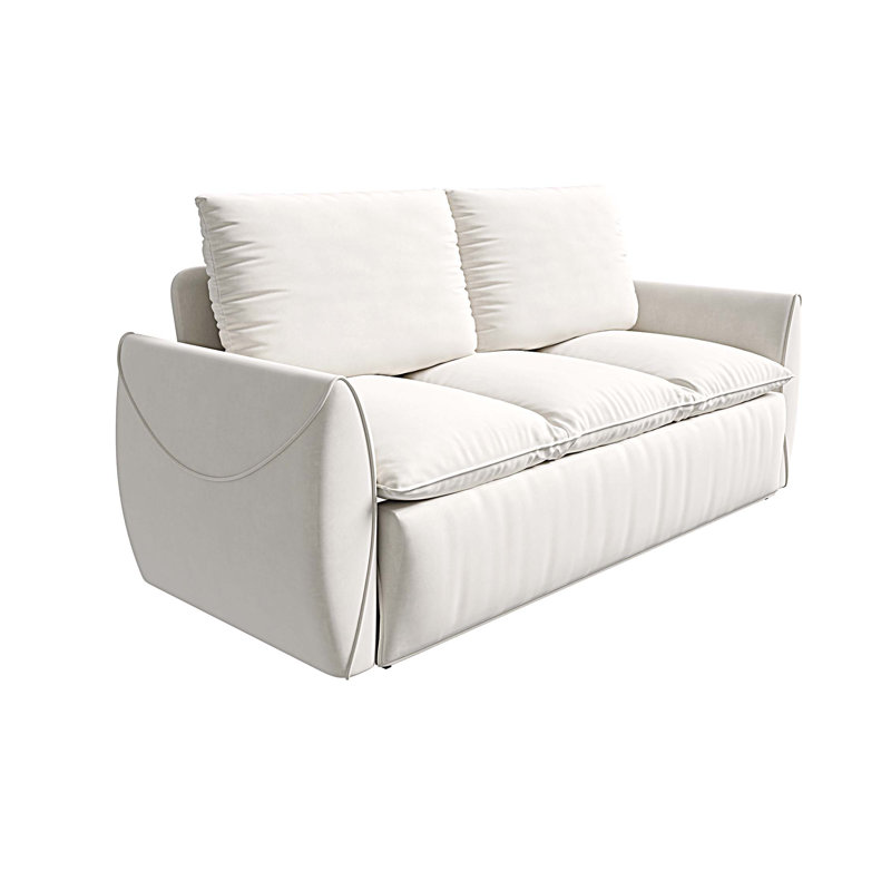 Canapé-lit convertible polyvalent avec coussins haut de gamme et design élégant, Beige