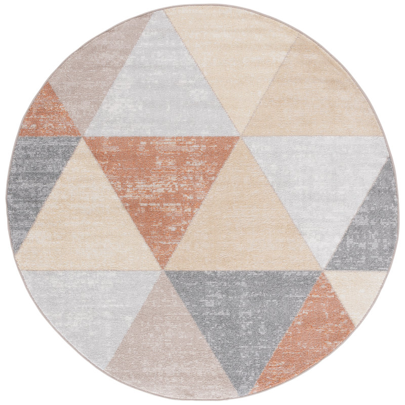 Phoenix 500 Performance Geometric Rug, Round 6'7"