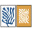 «Tranquil Dune Impressions Duo», reproduction d'art sur toile par Art Remedy, cadre noir, 36 x 54-339856037-339856059