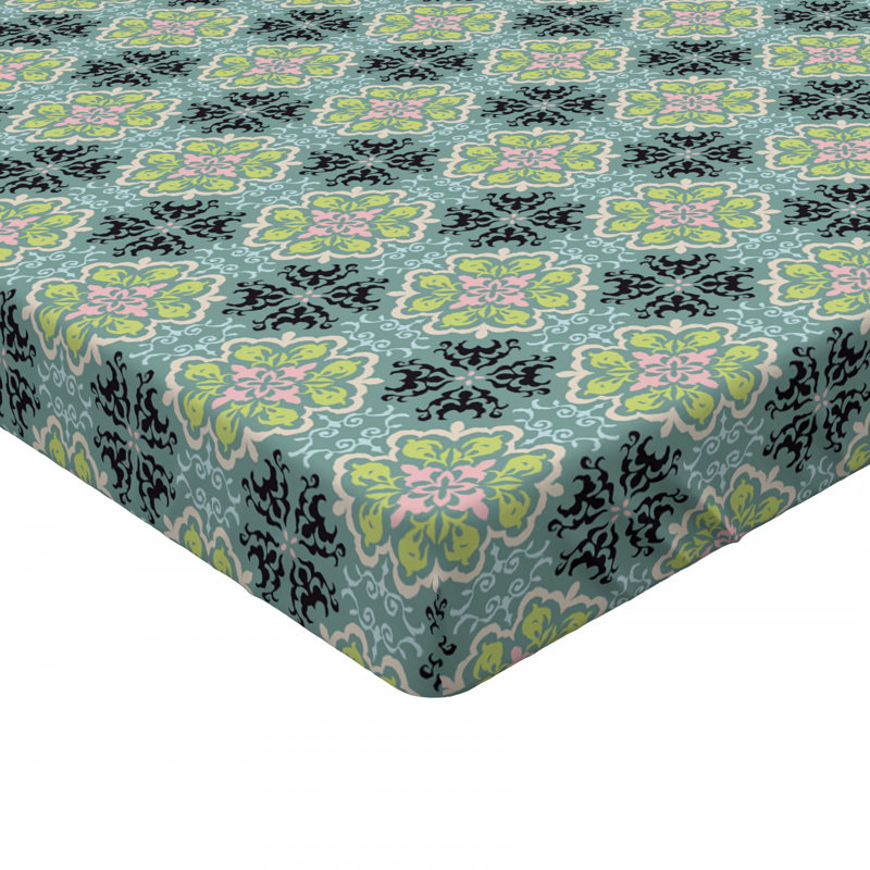 Microfiber Floral Fitted Sheet, Full Fitted Sheet