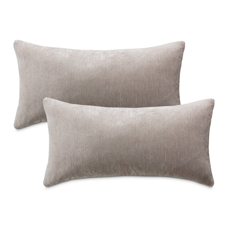 Smith 13x24" Smoke Gray Chenille Lumbar Throw Pillow