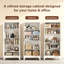 Armoire de rangement en métal de 71 po de hauteur avec 2 portes et 4 tablettes réglables (blanche)-1481826072-1481826073