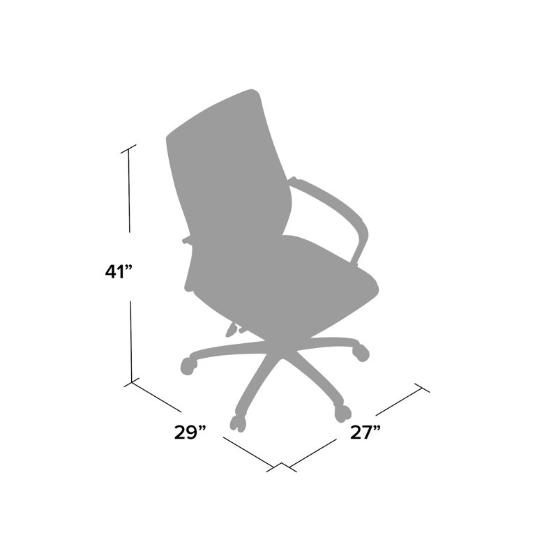 Leather Conference Chair, Gray