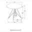 Table de bout ronde en ciment et bronze industriel Hadi