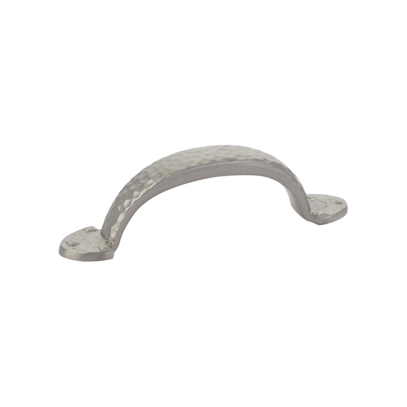 Hammered 3" Center to Center Arch Pull, Satin Nickel, 3 1/2"