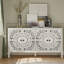 Buffet sculpté avec porte et pieds en bois massif-331747879-302515152