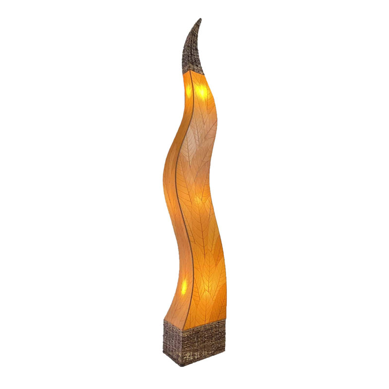 Lampe sur pied colonne 72 po Zoye, Orange