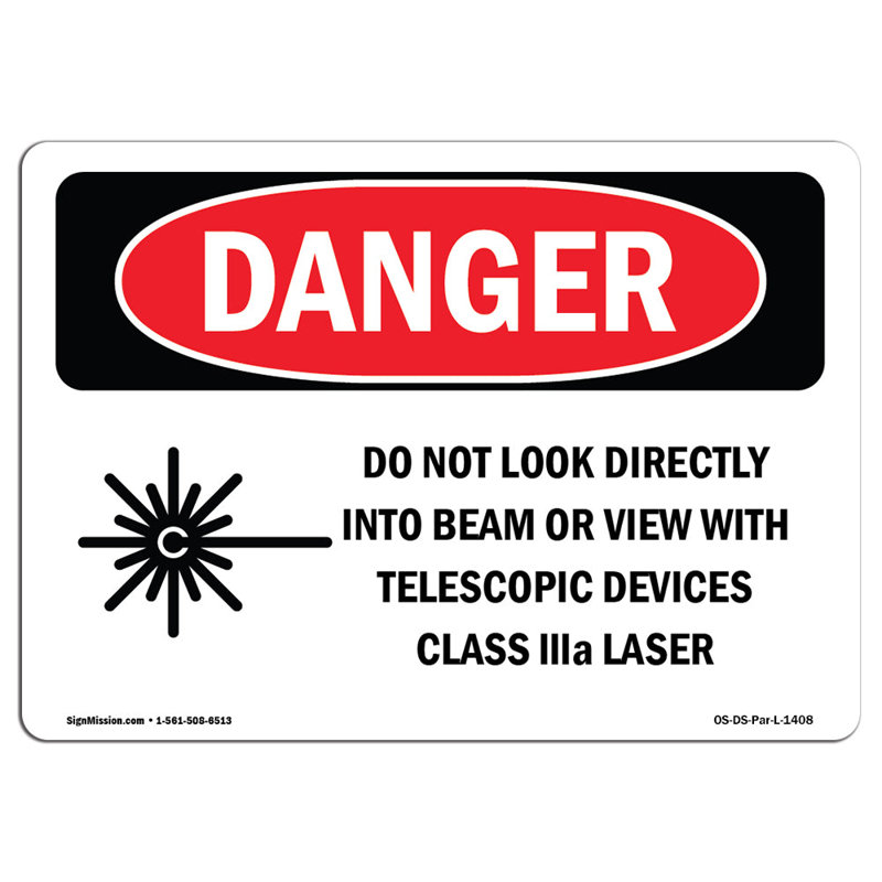 Signe de danger, H 12 po x l 18 po x P 0,1 po